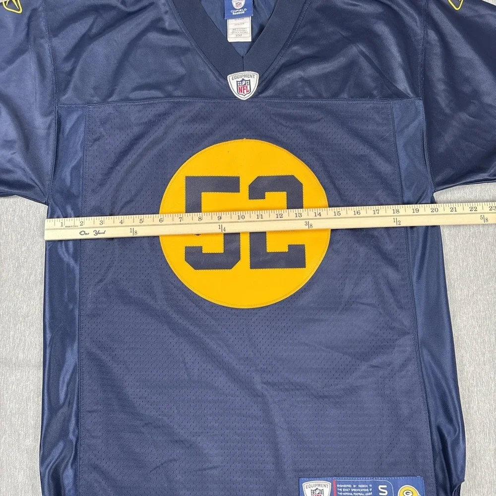 Clay Matthews 52 Green Bay Packers NFL Reebok Jersey Retro‎ Acme Blue Size Small